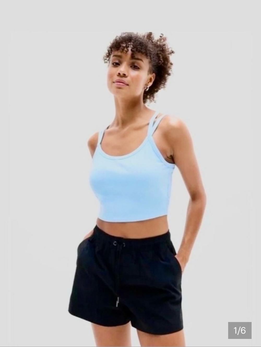 NWT Athleta Signature Rib Wide Binding Tank Cropped